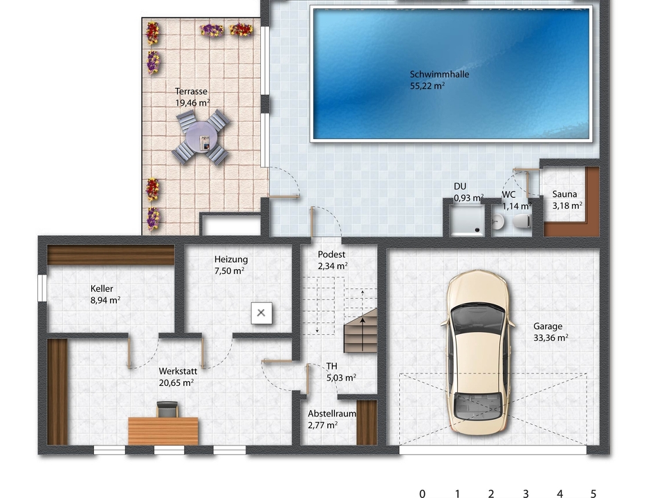 Grundriss Untergeschoss