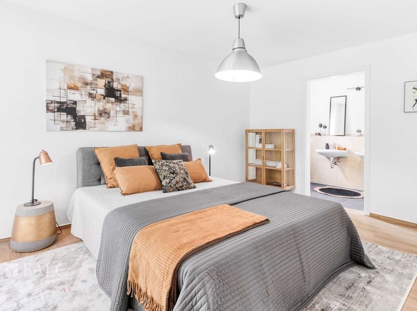 Schlafzimmer mit Bad en Suite