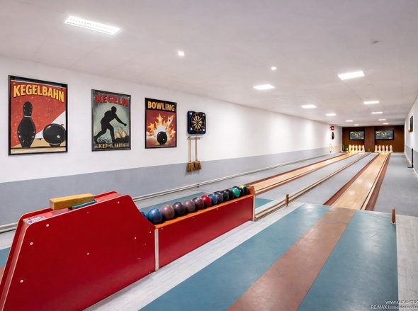 Kegelbahn - KI möbliert