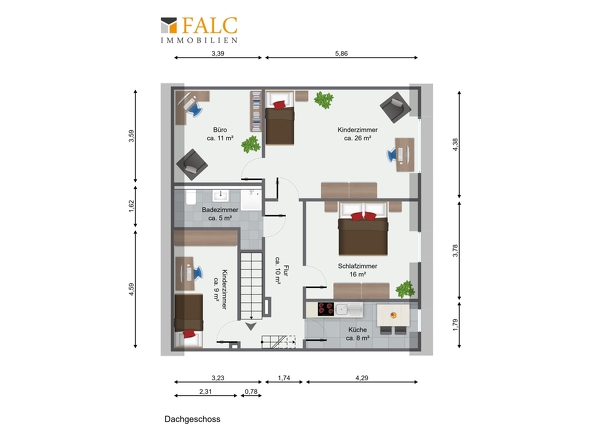 Grundriss Dachgeschoss