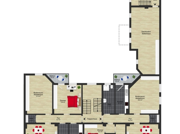 Grundriss Umfassungsstrasse 24 DG