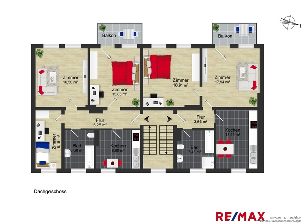 Grundriss Umfassungsstrasse 23 DG