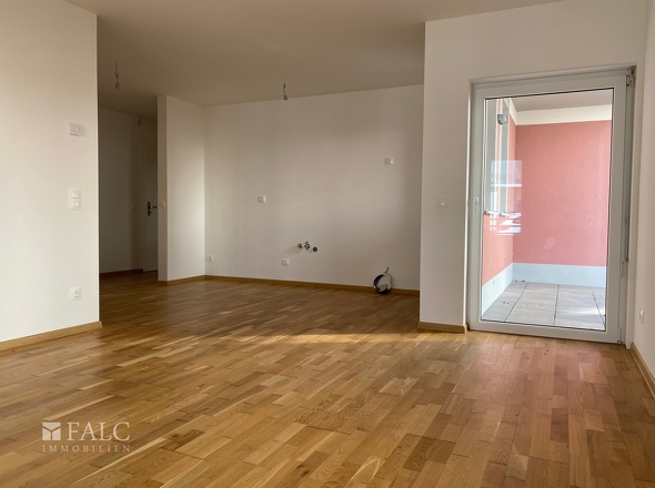 Wohnzimmer mit Küche