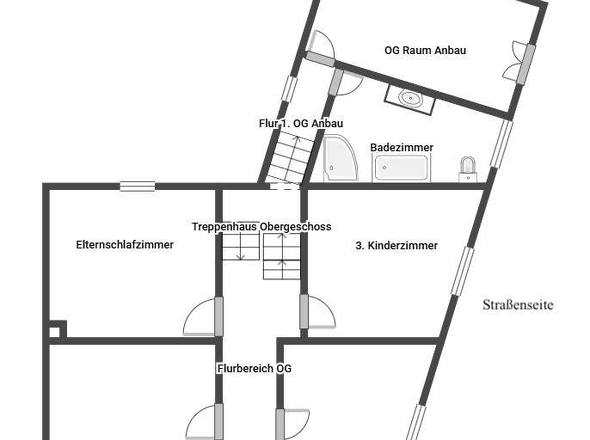 1. Obergeschoss Haupthaus - Anbau