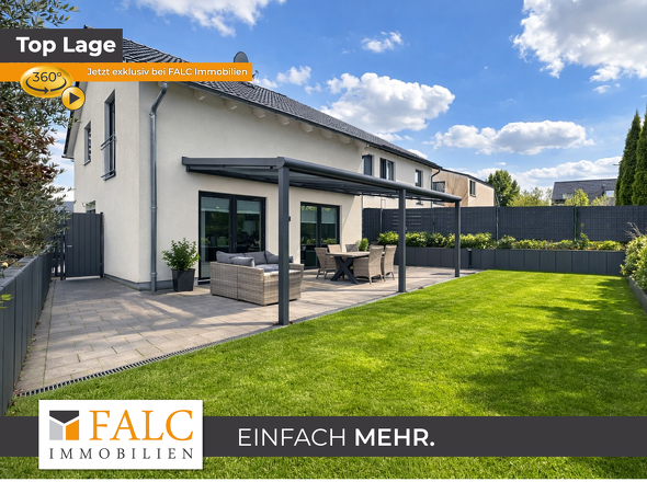 Pflegeleichter Garten mit Pergola und Terrasse (zum teil visuell)