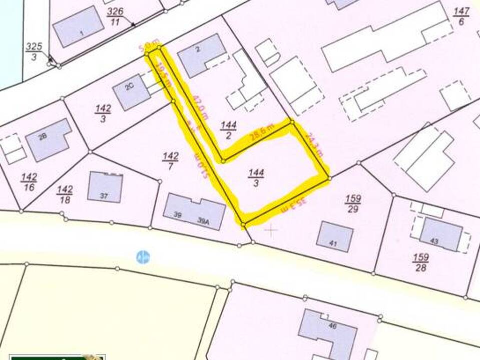 Bemaßter Lageplan gekennzeichnet - GRS Wichmannsburg