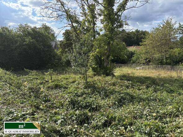 Blick auf den eingezäunten Bauplatz
