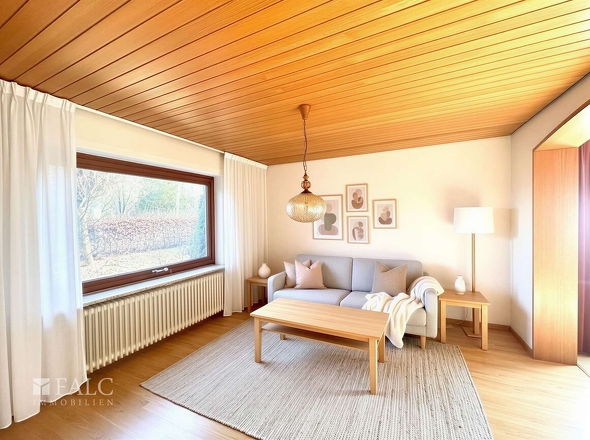 Wohnzimmer mit Essbereich EG - (KI generiert)