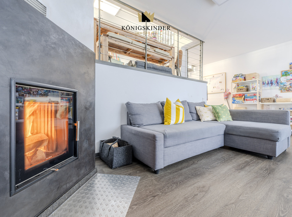 Wohnbereich mit Kamin