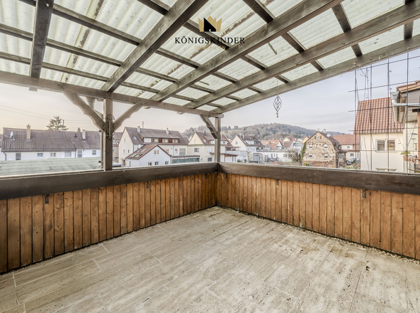 Vom großen Balkon ...