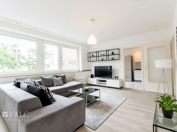 Großer Wohn- und Schlafraum - (KI generiert)