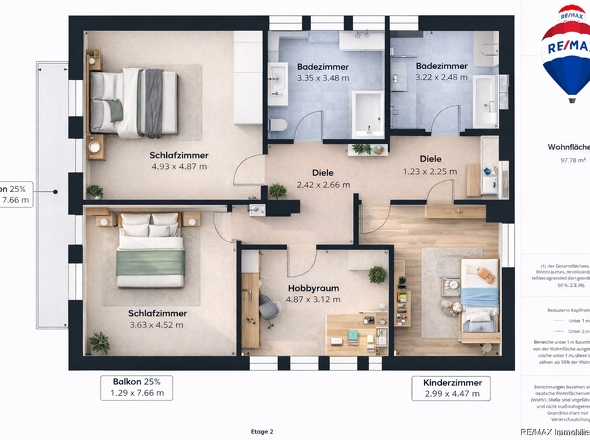 REMAX Immobilien DeLux Einfamilienhaus Grundriss OG Saarlouis Mark Borowicz