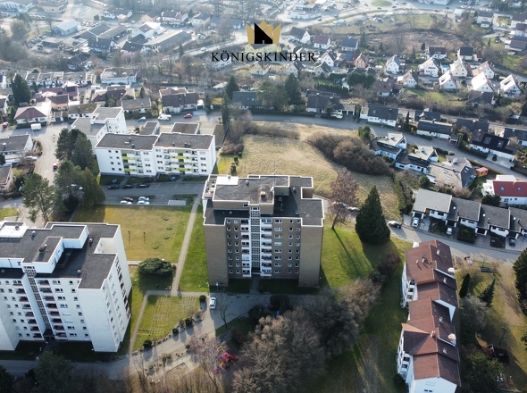 Luftaufnahme Wohnhaus von der Eingangsseite