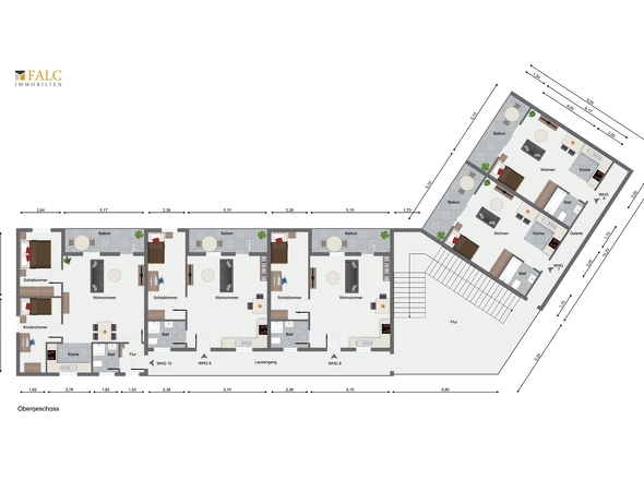Grundriss Dachgeschoss 10 WE