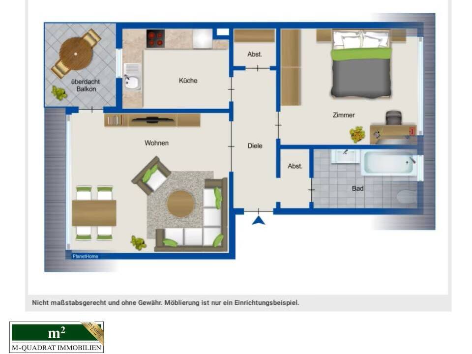 Grundriss Wohnung - unbemaßt