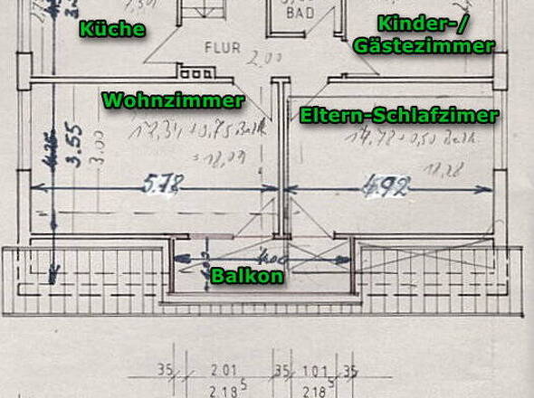 DG-Grundriss bemaßt