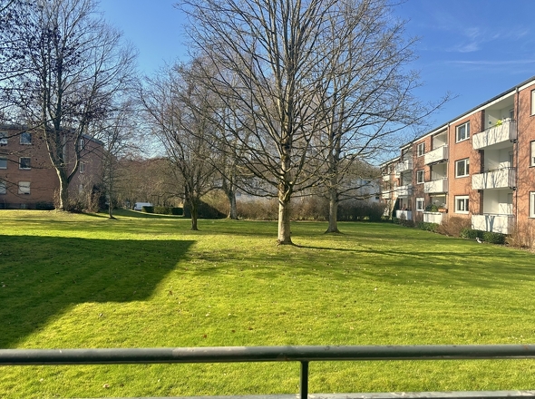 Blick ins Grüne vom Sonnenbalkon
