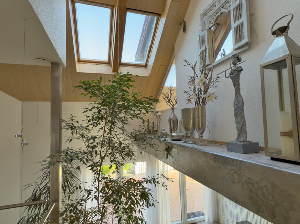 Galeriebereich vom Erd- bis zum Dachgeschoss