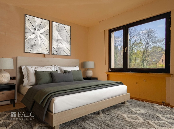 Schlafzimmer - digital möbliert