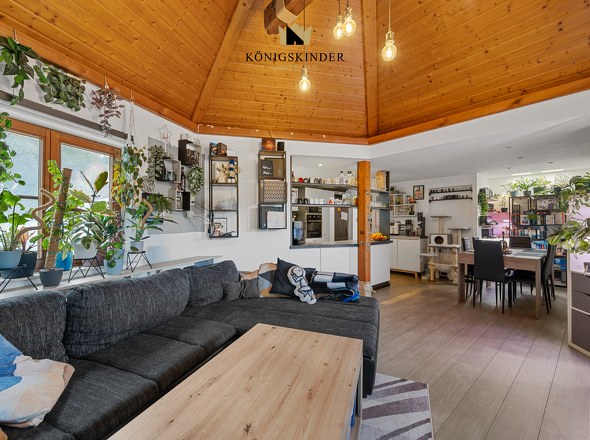 ...mit Blick vom Wohnzimmer aus....