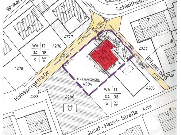 amtlicher Lageplan Pfuser Weg 2 
