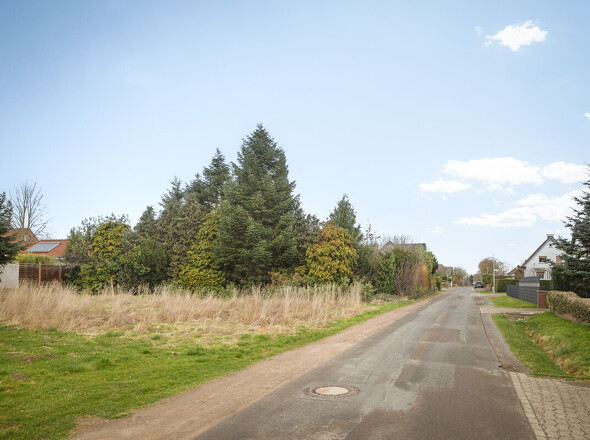 Der Blick auf das Grundstück