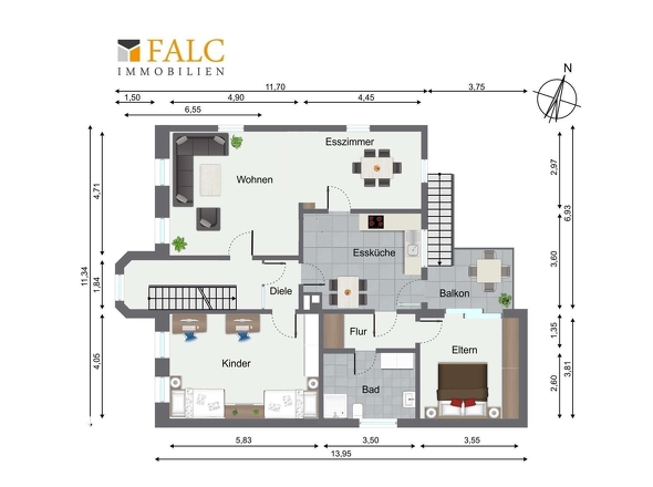 Grundriss 1. Obergeschoss