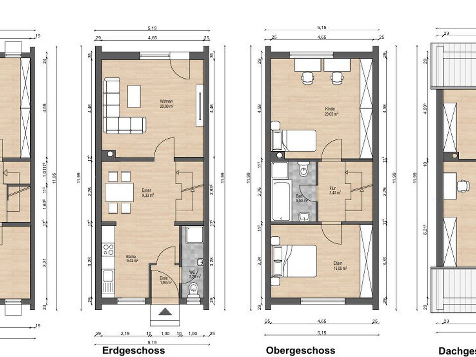 Grundrisse bemaßt u. optimiert RMH Reppenstedt
