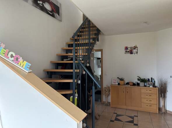 Treppe zum Dachgeschoss