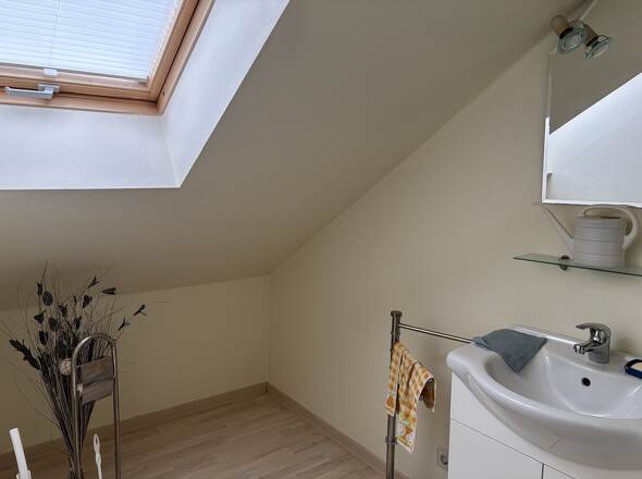 Toilette im Dachgeschoss