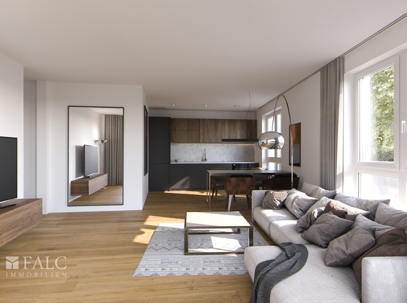 Wohnbereich mit offener Küche