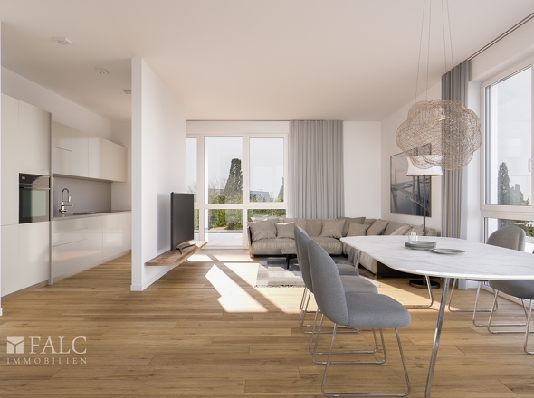 Wohnbereich mit Zugang zur Küche