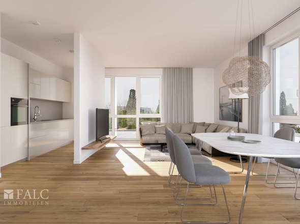 Wohnbereich mit Zugang zur Küche