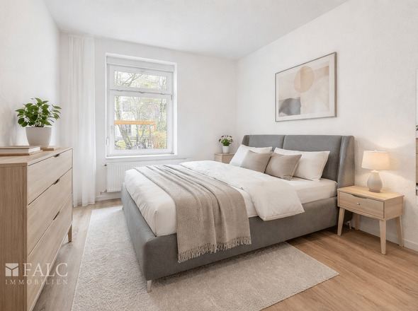 Schlafzimmer virtuell eingerichtet