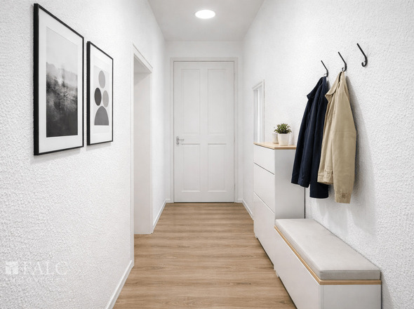 Flur virtuell eingerichtet