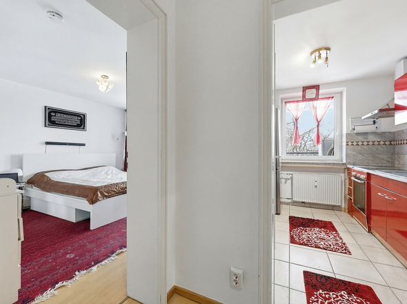 Schlafzimmer und Küche