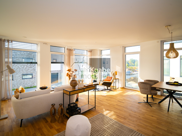 Lichtdurchfluteter Wohnraum