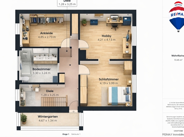 REMAX Immobilien DeLux Einfamilienhaus 1.OG Schiffweiler Mark Borowicz
