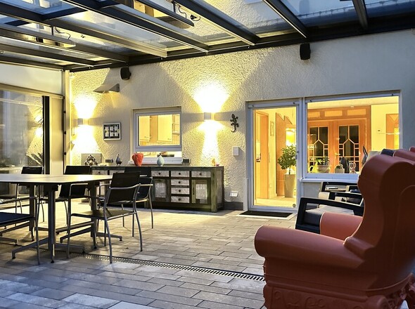 Wintergarten beleuchtet