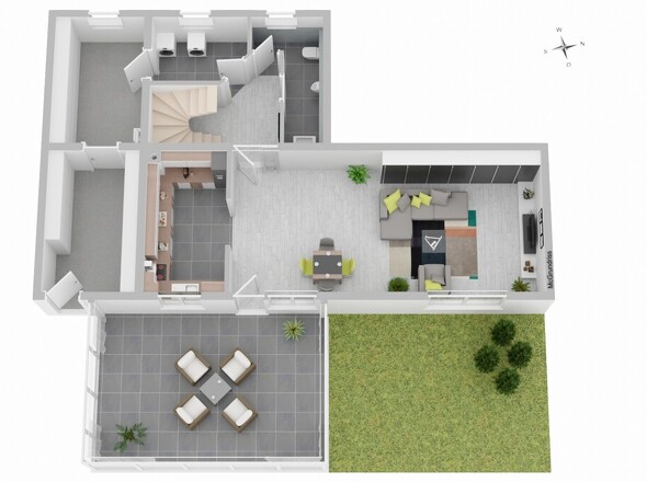 Raumaufteilung Garten