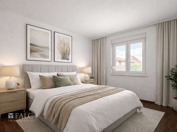 Schlafzimmer Einliegerwohnung (Einrichtung digital)