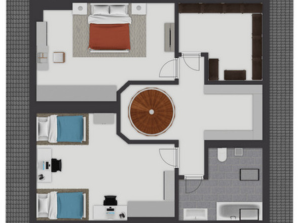 Grundriss obere Ebene