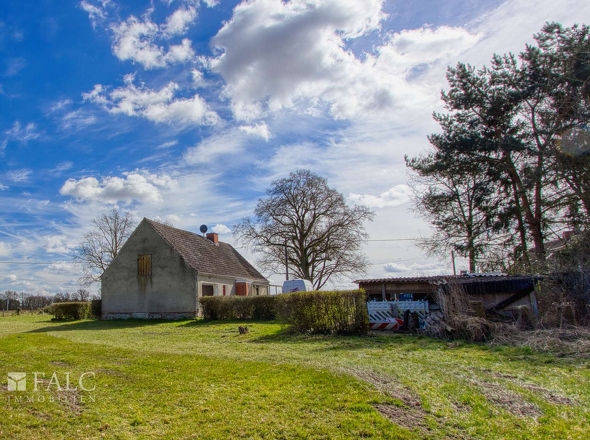 Blick vom Pachtland auf das Haus