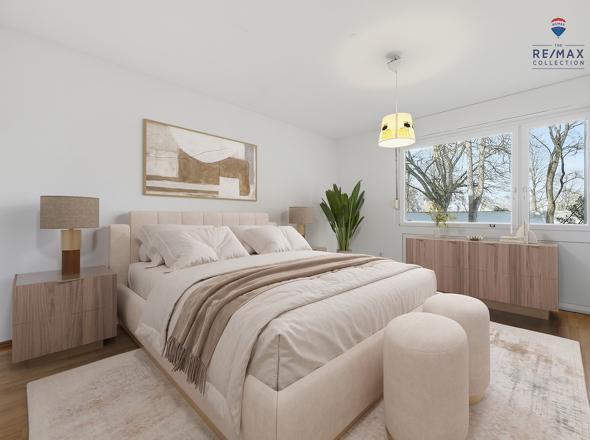 Schlafzimmer 1 - virtuell gestaged