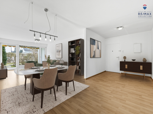 Wohnzimmer - virtuell gestaged