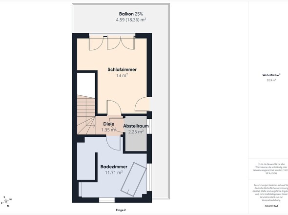 Grundriss Staffelgeschoss