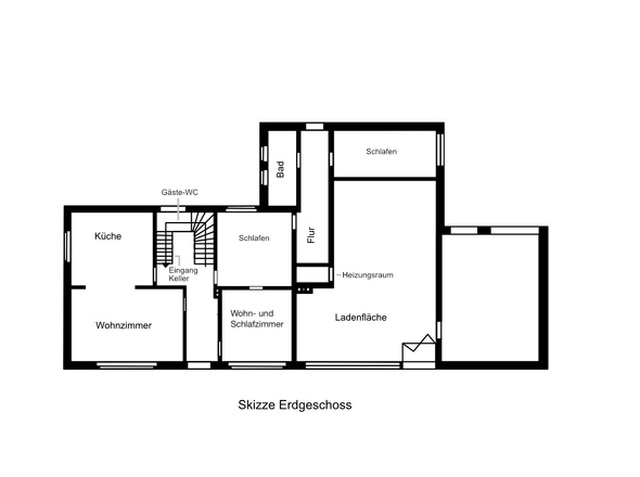 Skizze Erdgeschoss