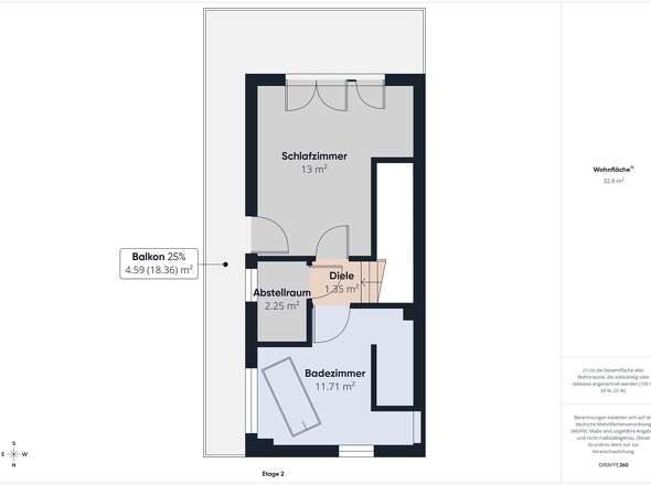 Grundriss Staffelgeschoss