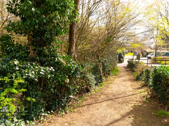 Seitenansicht vom Weg