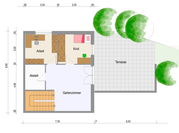 BV Altensteig Grundriss GartenG bunt beschr